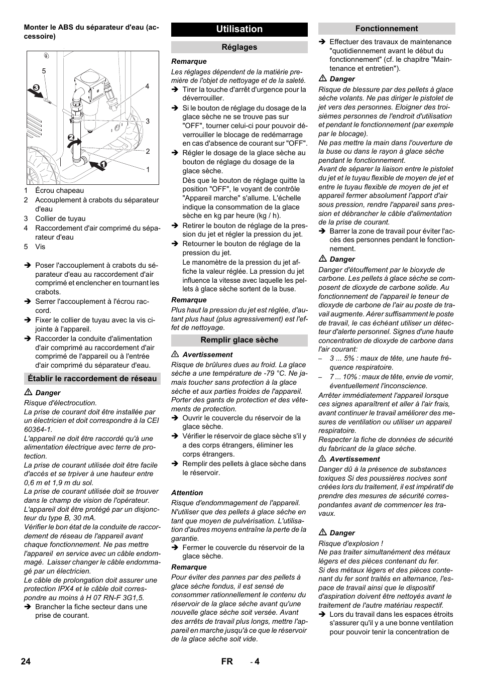 Utilisation | Karcher IB 15-80 User Manual | Page 24 / 88