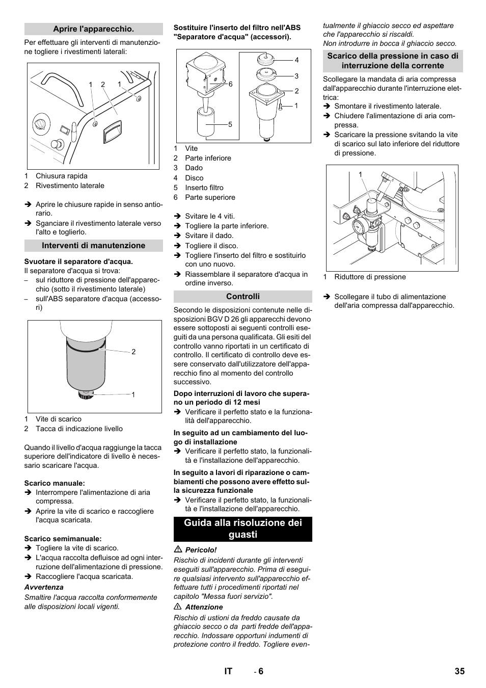 Guida alla risoluzione dei guasti | Karcher IB 15-80 User Manual | Page 35 / 88