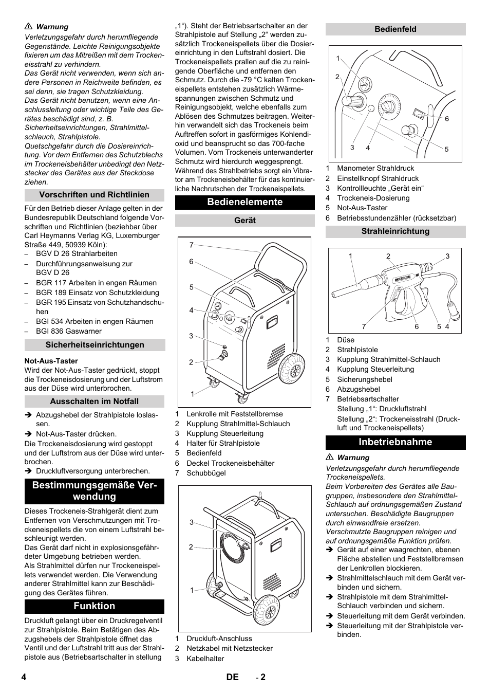Inbetriebnahme | Karcher IB 15-80 User Manual | Page 4 / 88