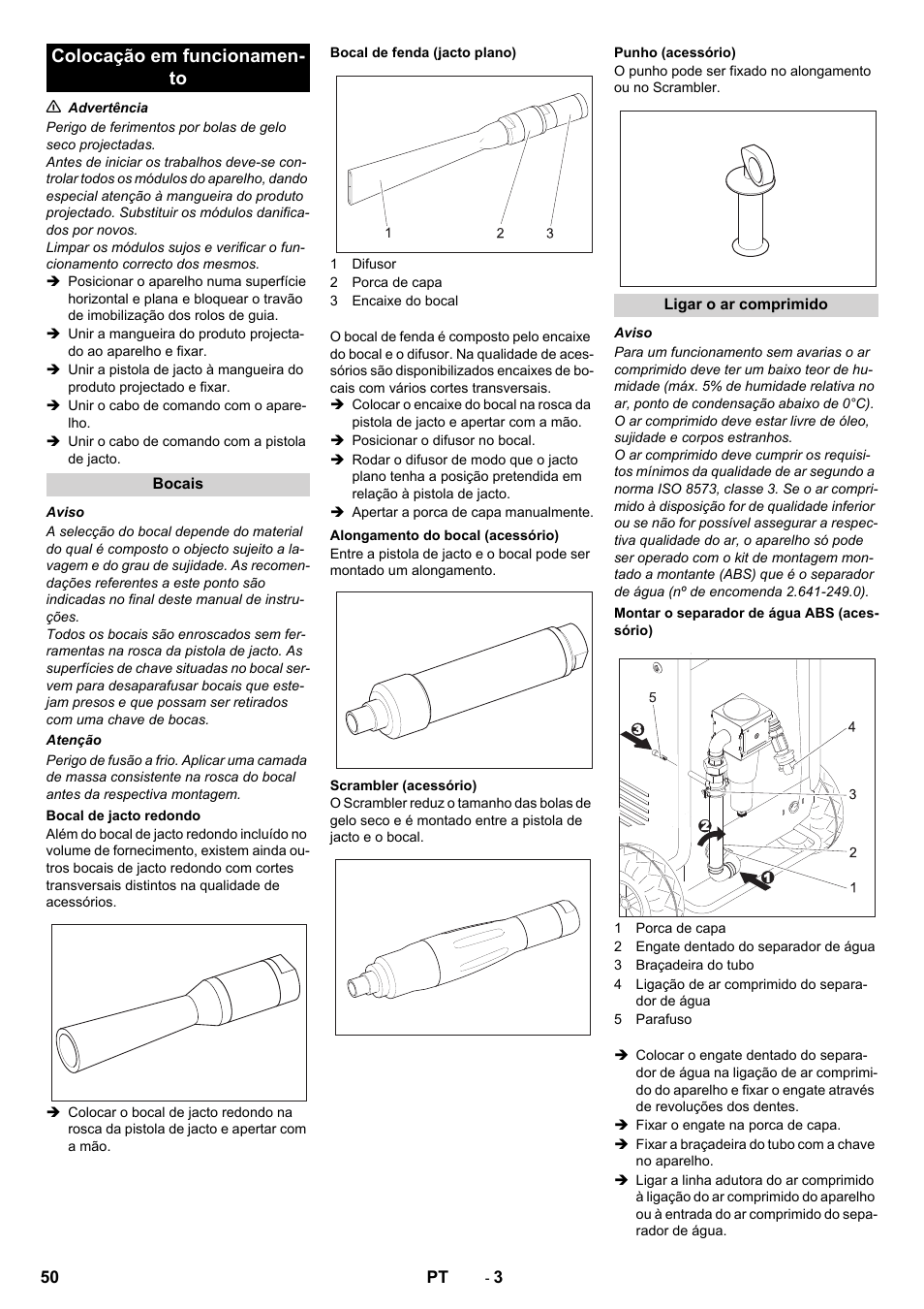 Colocação em funcionamen- to | Karcher IB 15-80 User Manual | Page 50 / 88