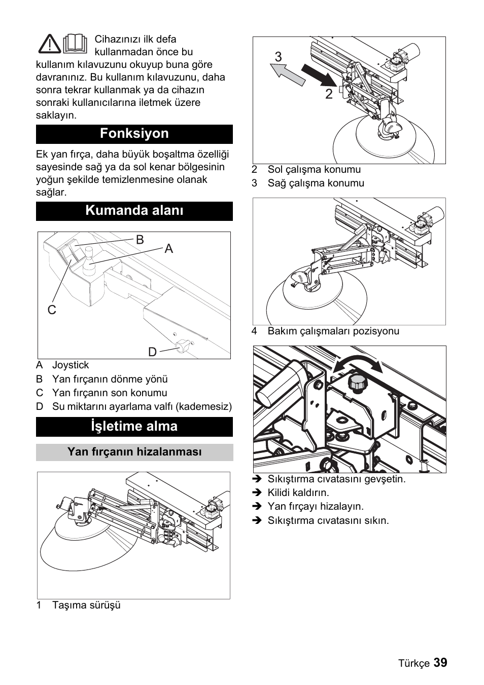 Fonksiyon kumanda alanı işletime alma | Karcher ICC 1 D Adv User Manual | Page 39 / 59