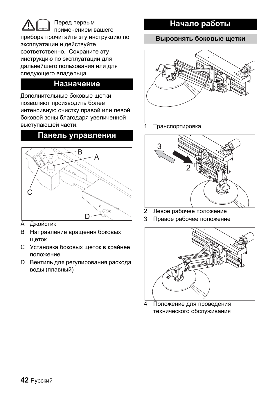 Назначение панель управления начало работы | Karcher ICC 1 D Adv User Manual | Page 42 / 59