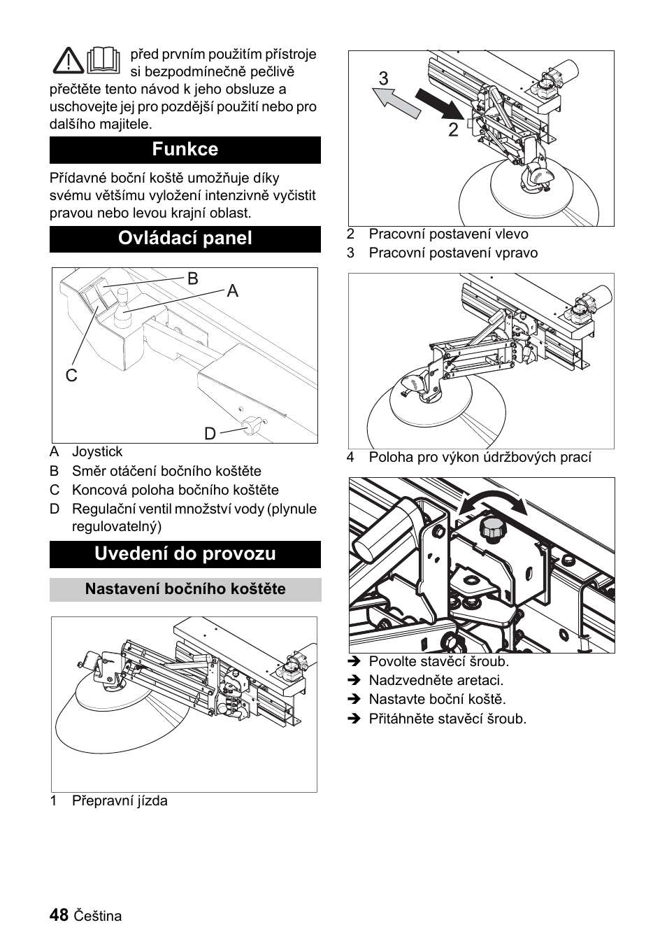 Funkce ovládací panel uvedení do provozu | Karcher ICC 1 D Adv User Manual | Page 48 / 59