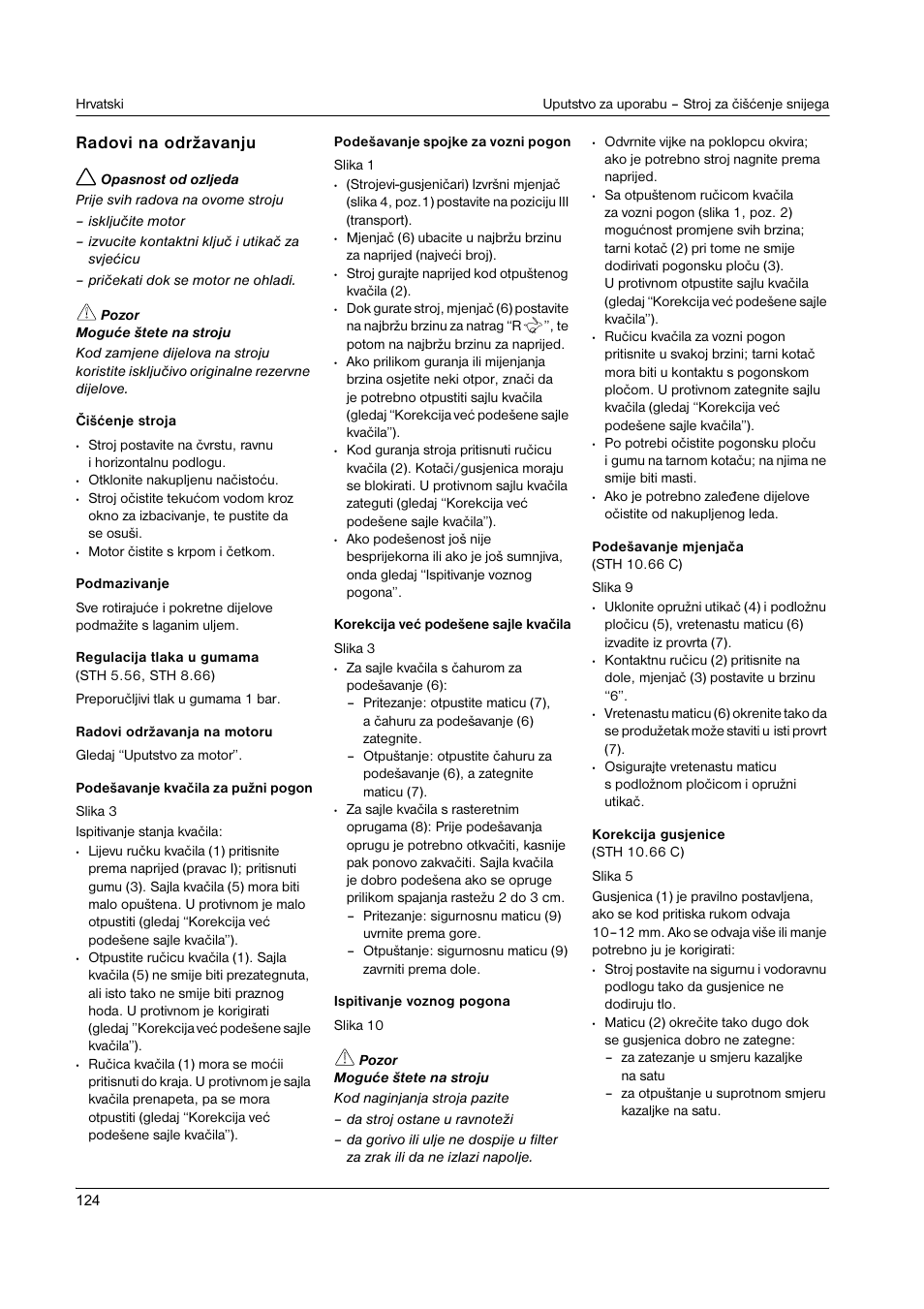 Radovi na održavanju | Karcher STH 8-66 User Manual | Page 124 / 149
