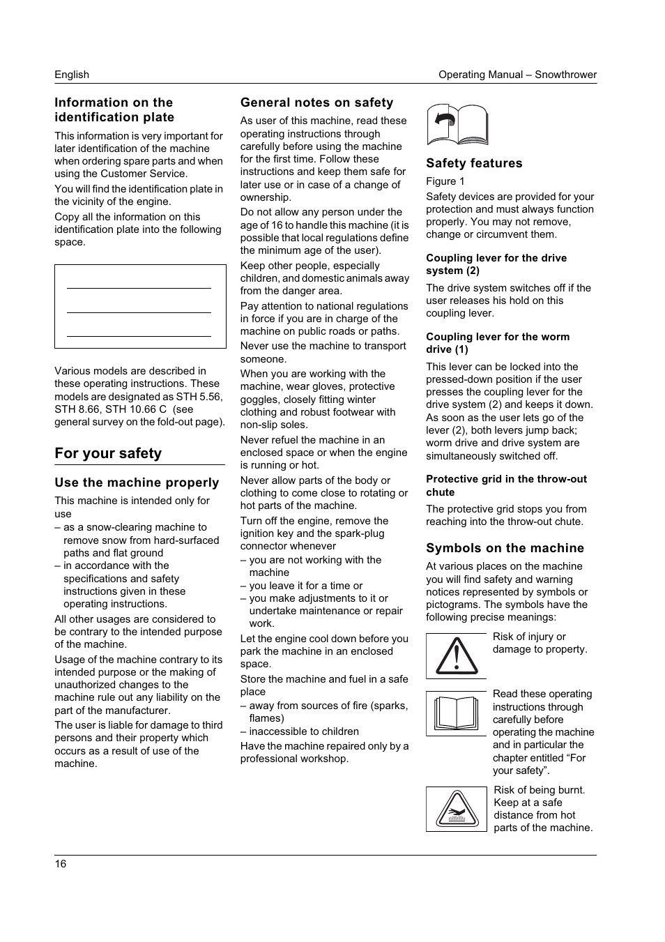 For your safety | Karcher STH 8-66 User Manual | Page 16 / 149