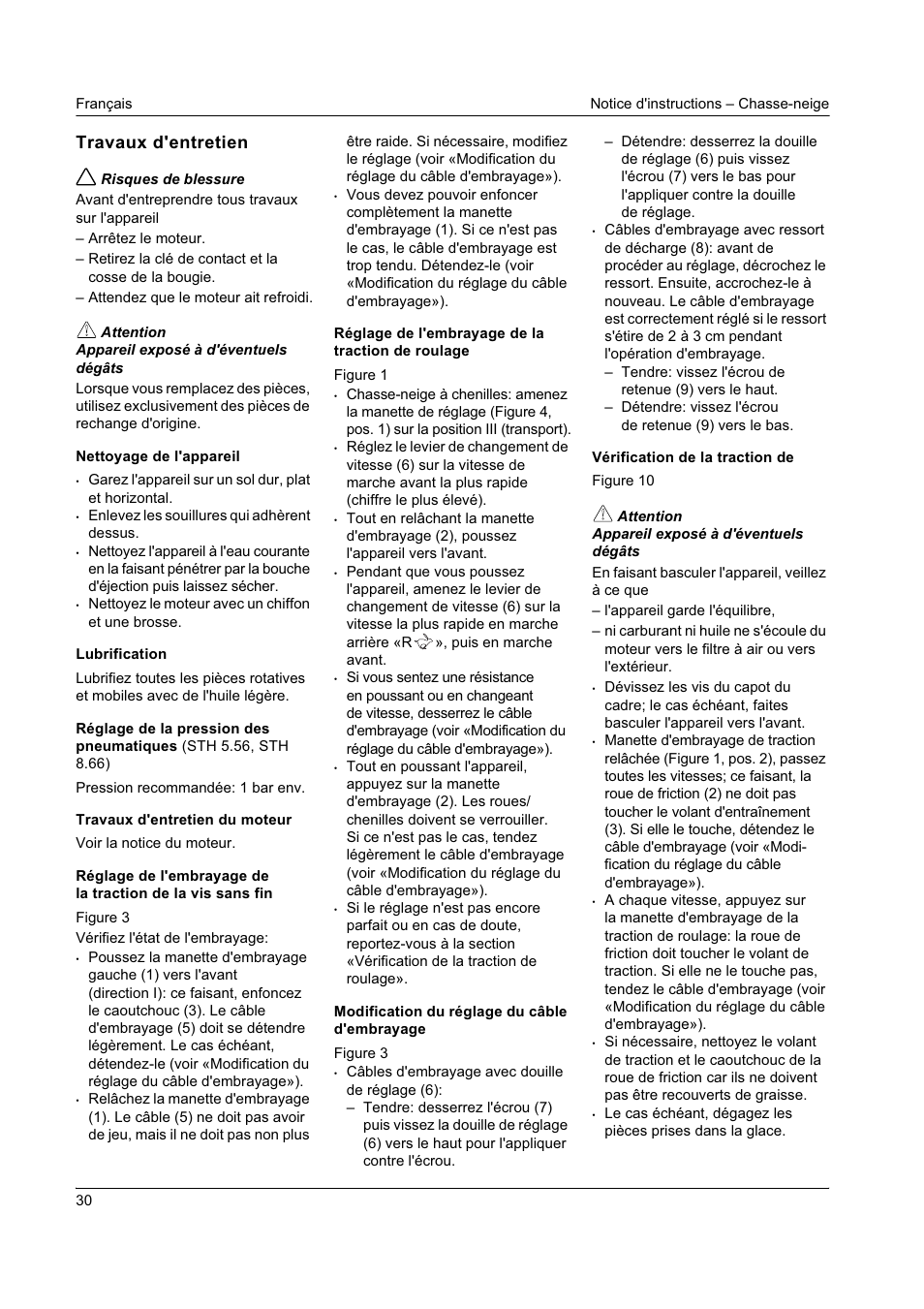 Travaux d'entretien | Karcher STH 8-66 User Manual | Page 30 / 149