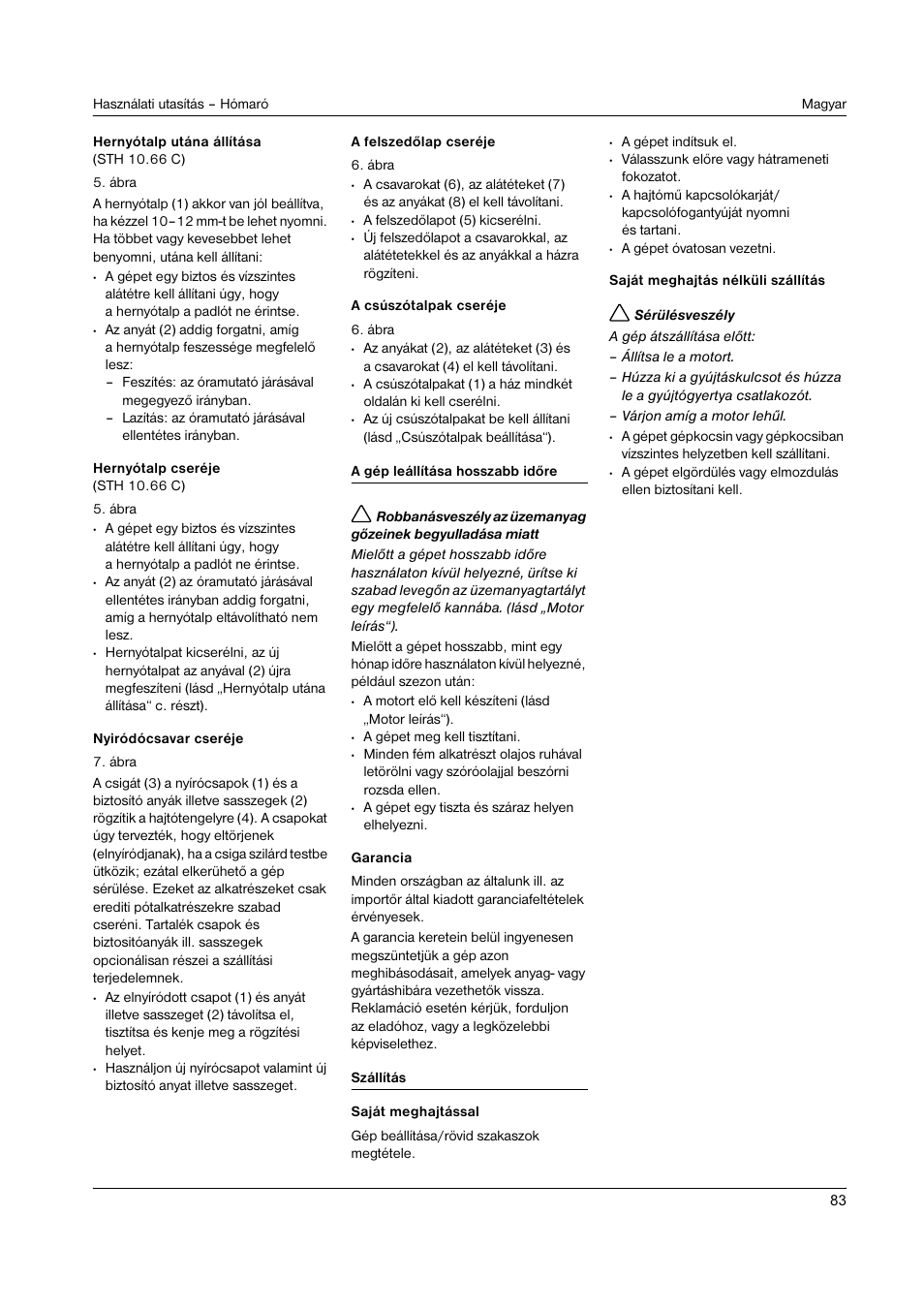 Karcher STH 8-66 User Manual | Page 83 / 149