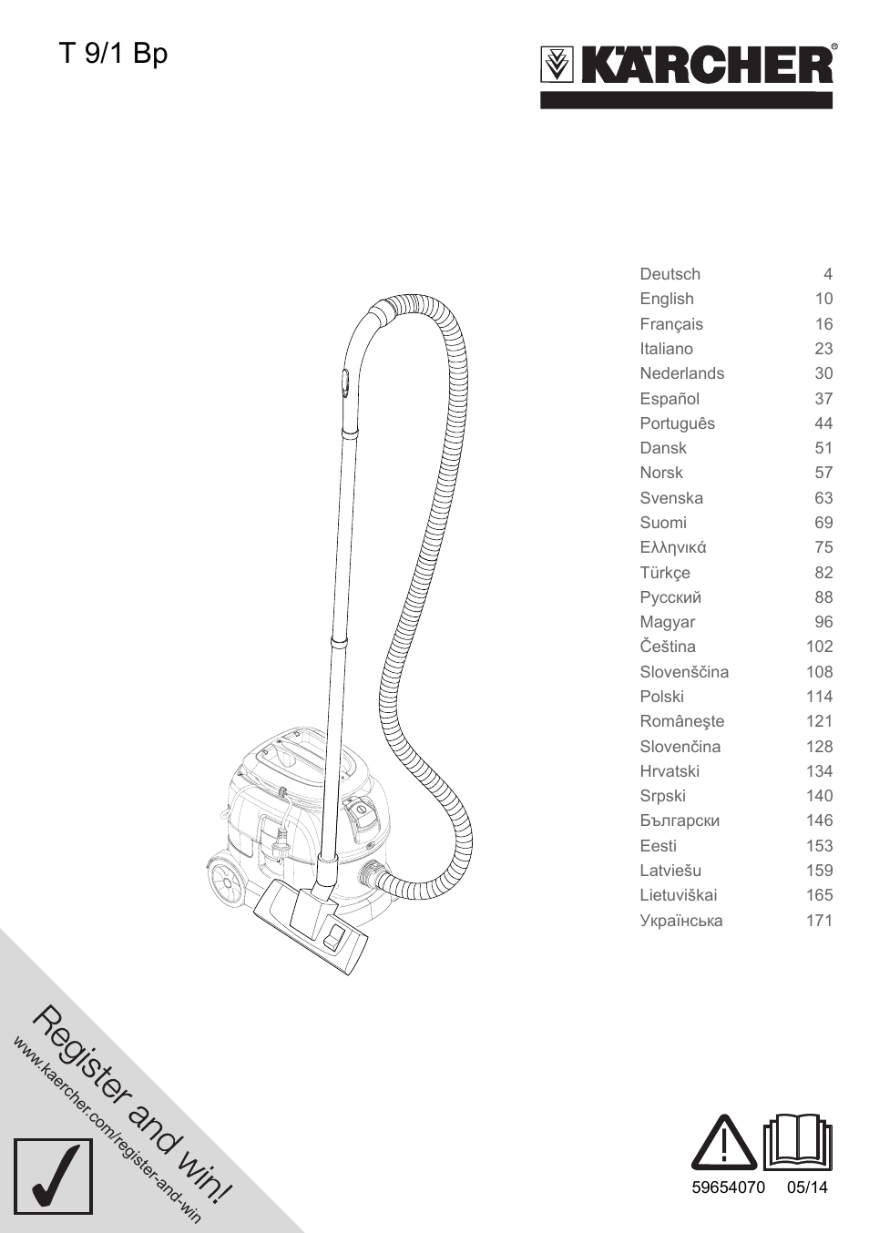 Karcher T 9-1 Bp User Manual | 180 pages