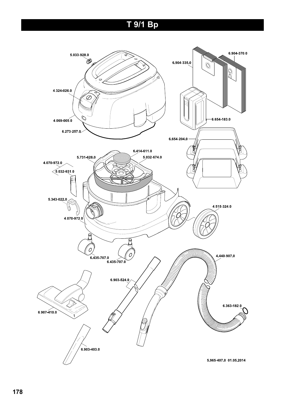 T 9/1 bp | Karcher T 9-1 Bp User Manual | Page 178 / 180