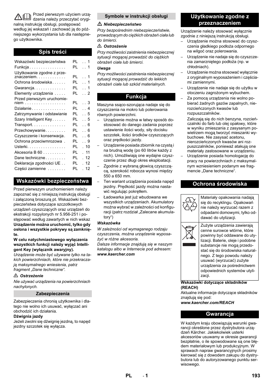 Karcher B 60 W User Manual | Page 193 / 312