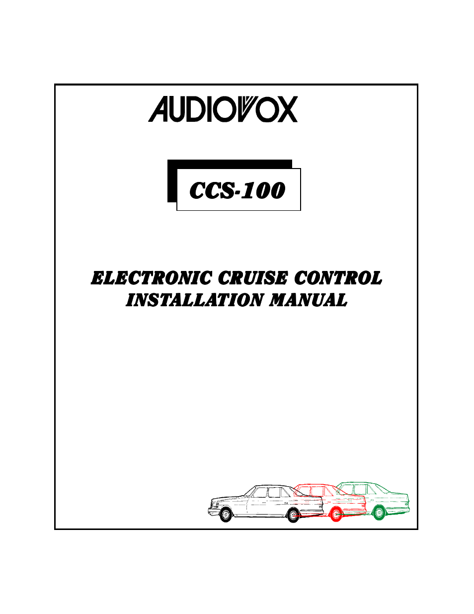 Audiovox CCS-100 User Manual | 19 pages