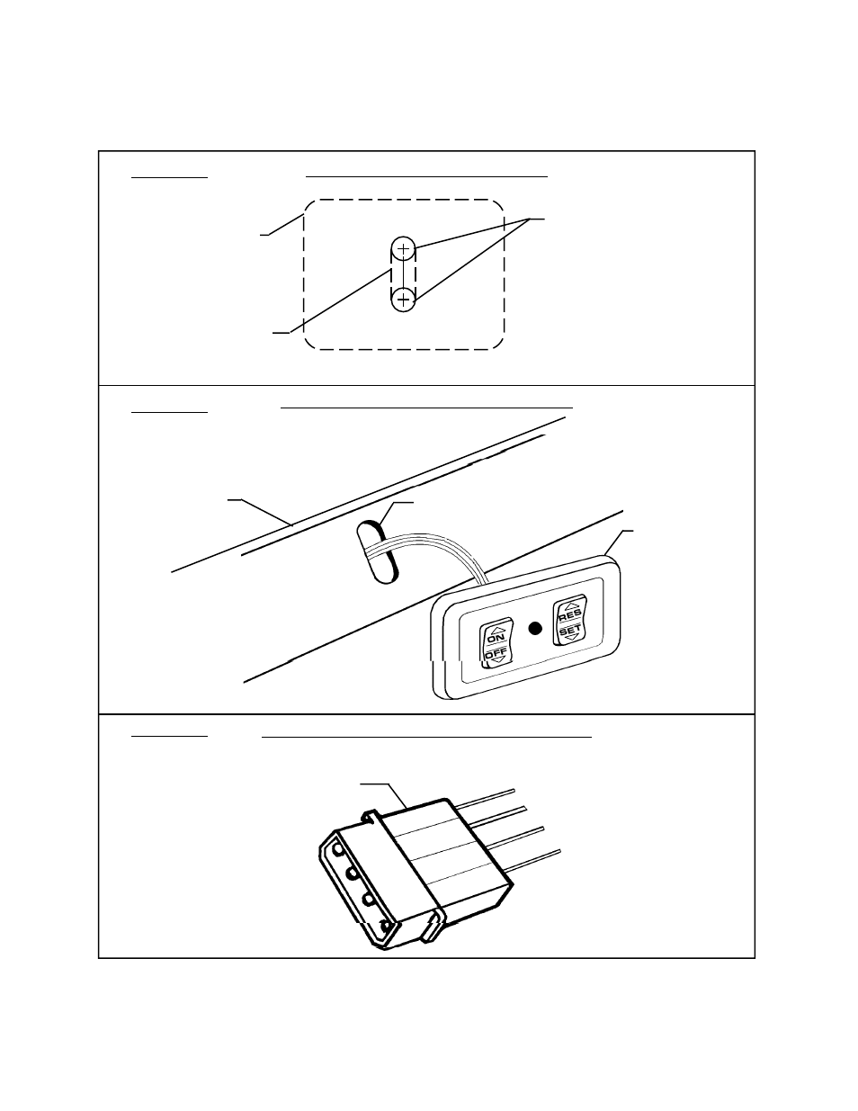 Figure 1, Dash board template, Figure 3 control switch connections | Figure 2, Control switch mounting | Audiovox CCS-100 User Manual | Page 11 / 19