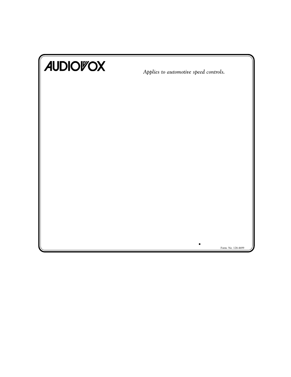 12 month limited warranty, Applies to automotive speed controls | Audiovox CCS-100 User Manual | Page 18 / 19