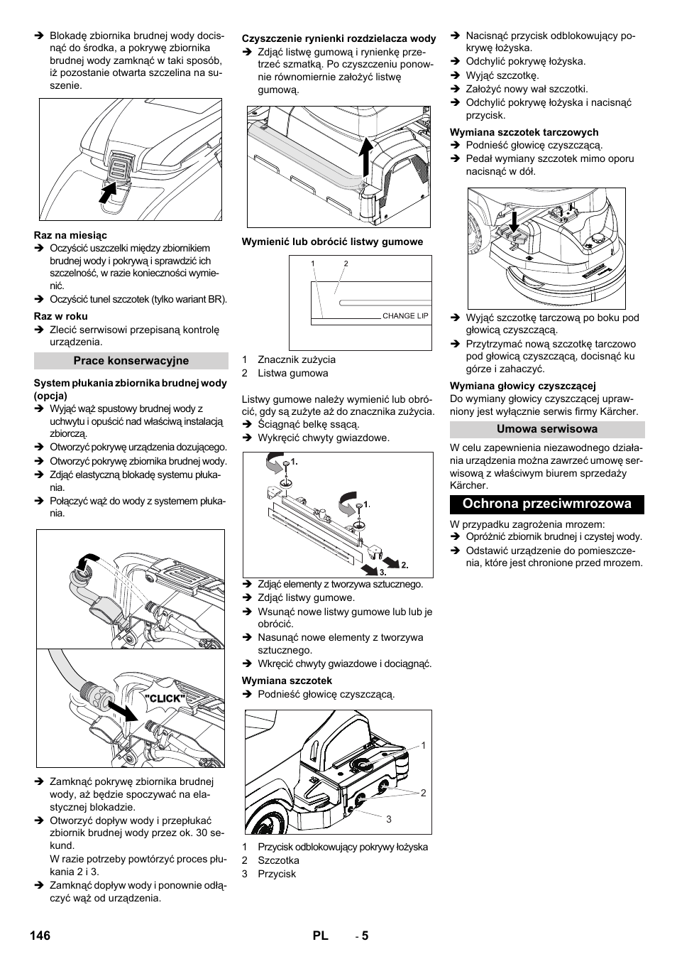 Ochrona przeciwmrozowa | Karcher B 60 W User Manual | Page 146 / 228