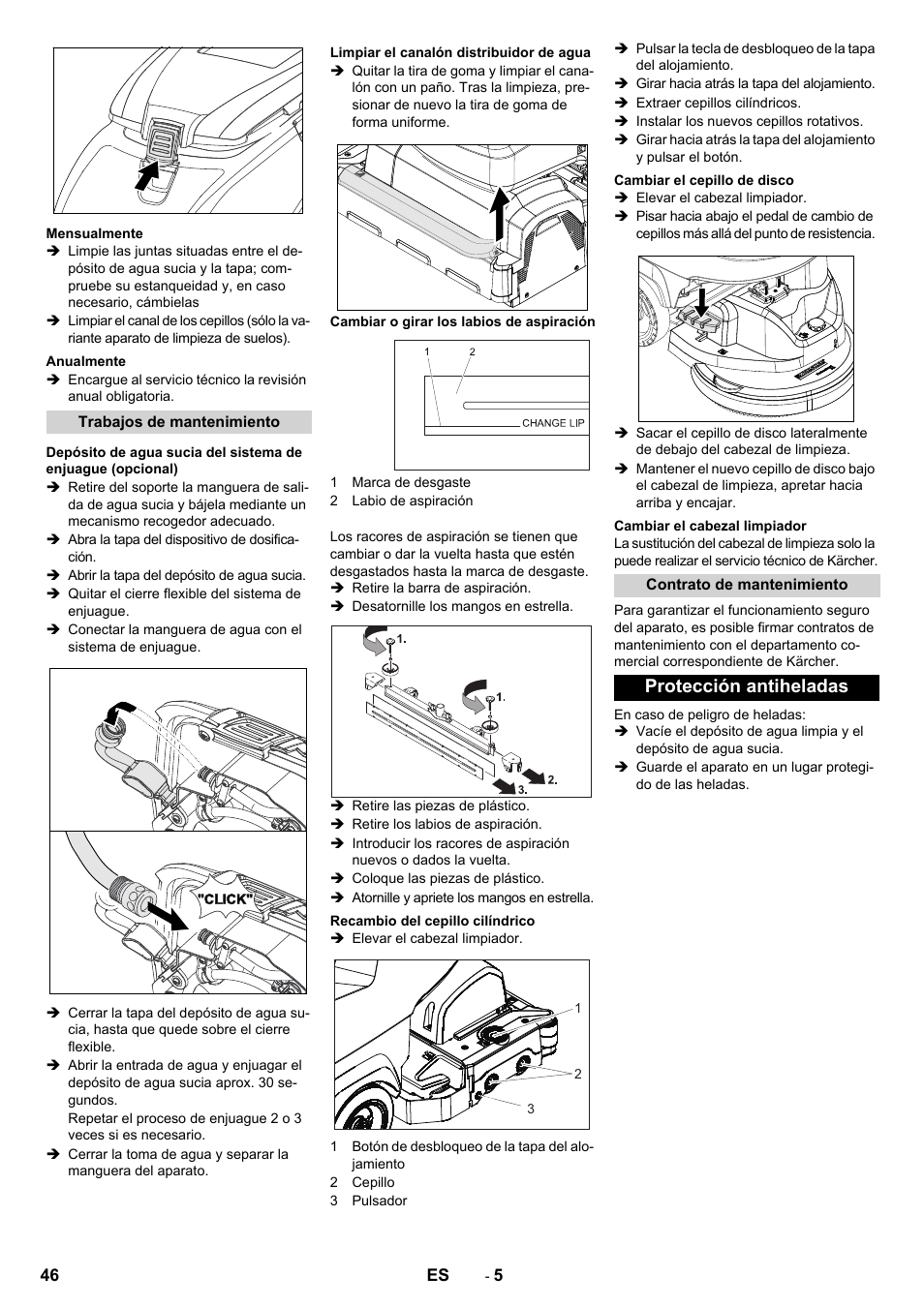 Protección antiheladas | Karcher B 60 W User Manual | Page 46 / 228
