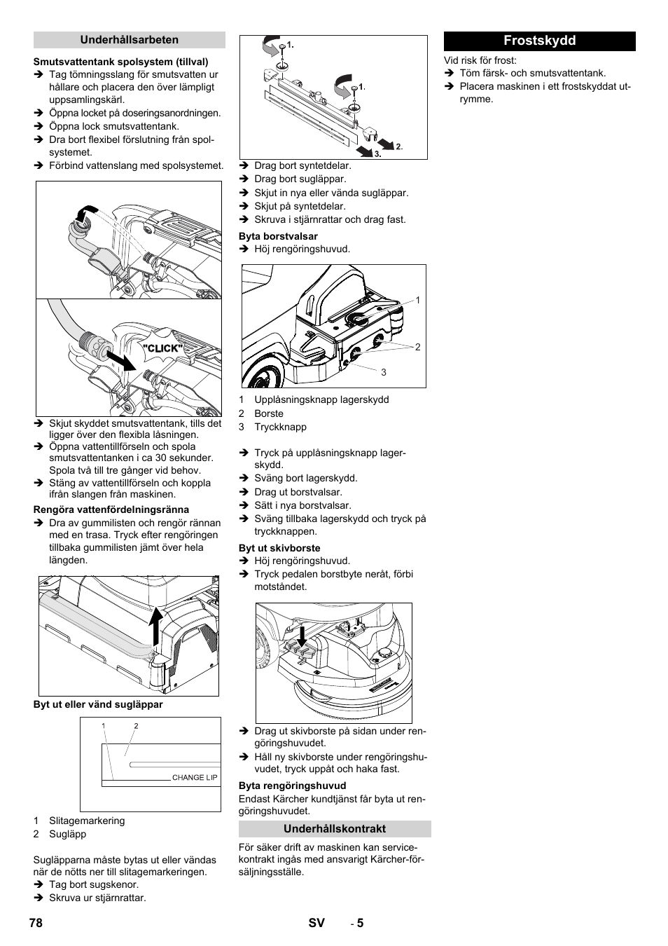 Frostskydd | Karcher B 60 W User Manual | Page 78 / 228