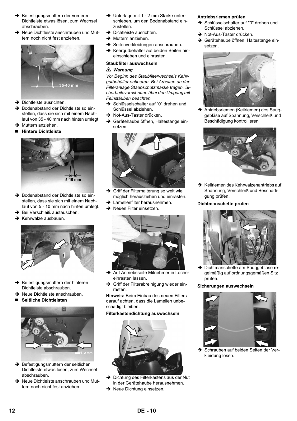 Karcher KM 100-100 R Bp Pack User Manual | Page 12 / 230