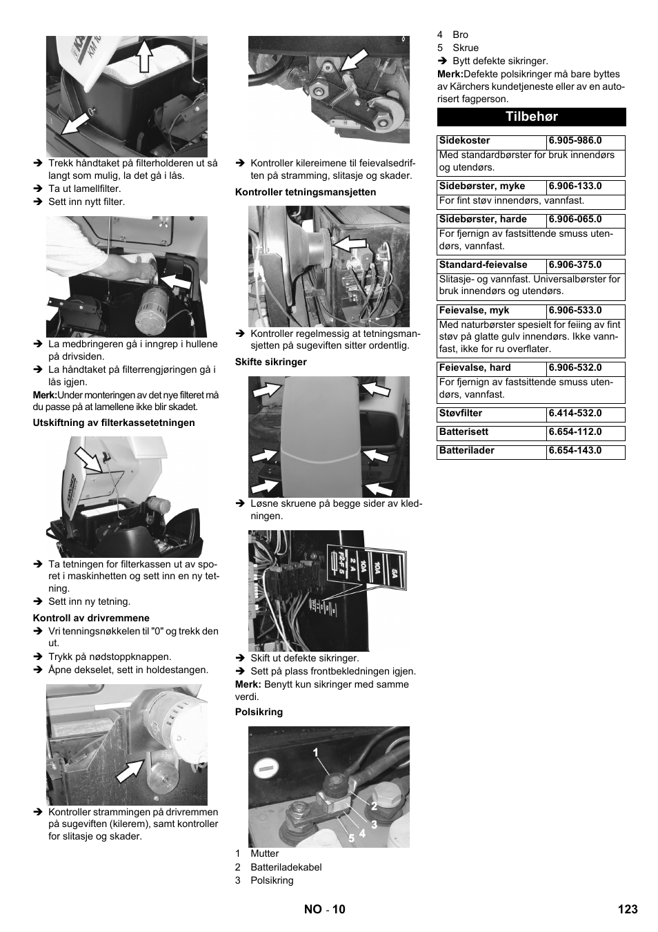 Tilbehør | Karcher KM 100-100 R Bp Pack User Manual | Page 123 / 230