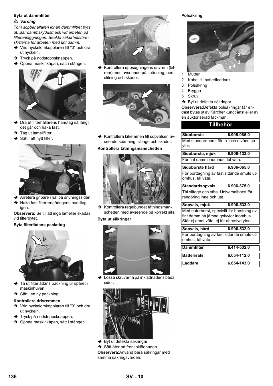 Tillbehör | Karcher KM 100-100 R Bp Pack User Manual | Page 136 / 230