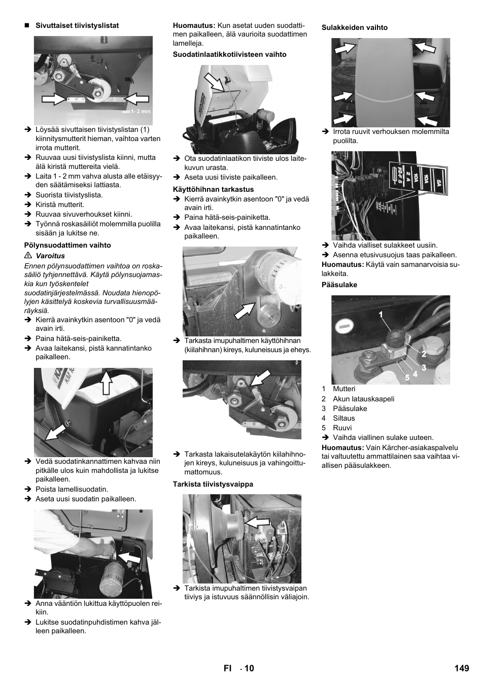 Karcher KM 100-100 R Bp Pack User Manual | Page 149 / 230