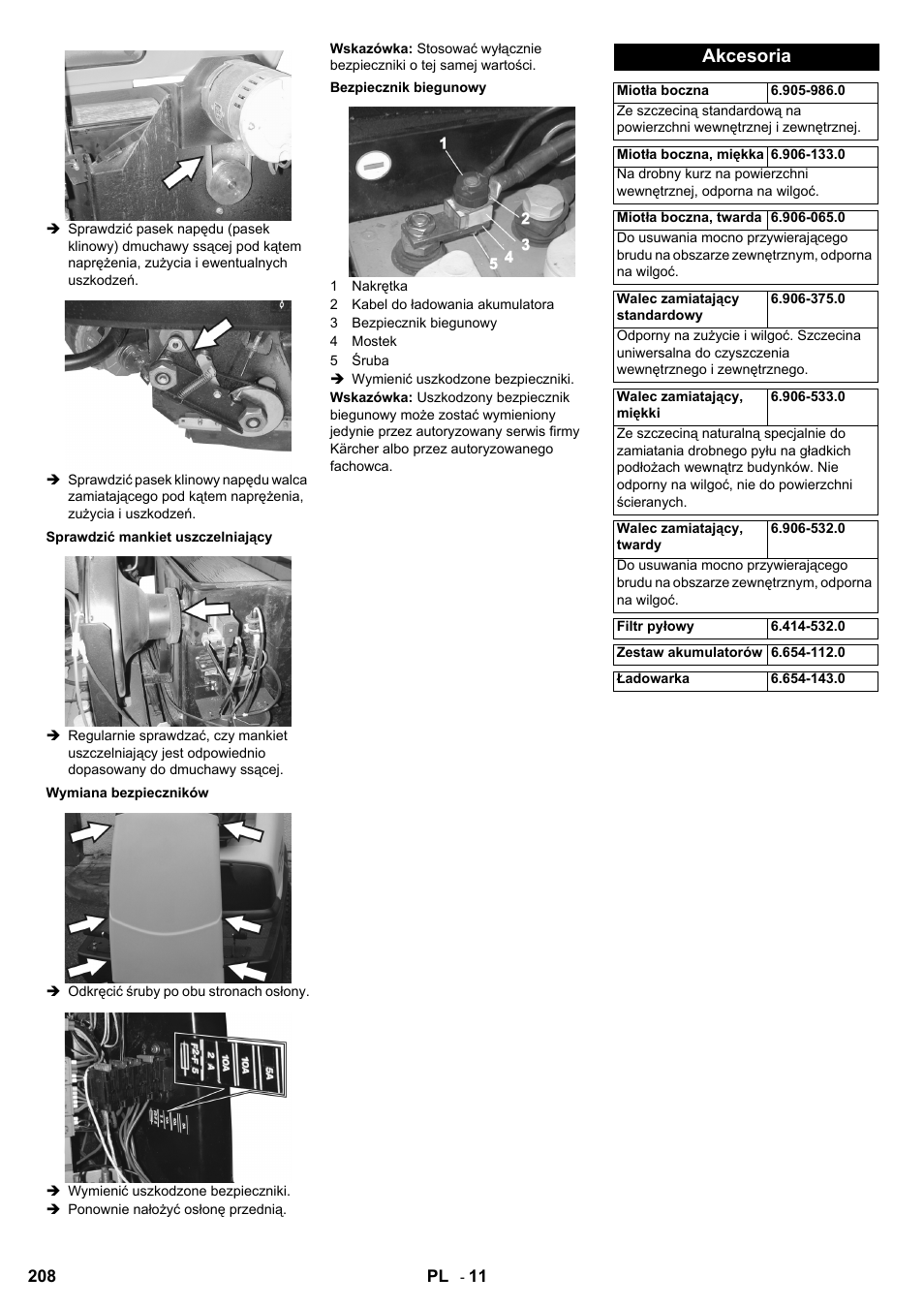 Akcesoria | Karcher KM 100-100 R Bp Pack User Manual | Page 208 / 230