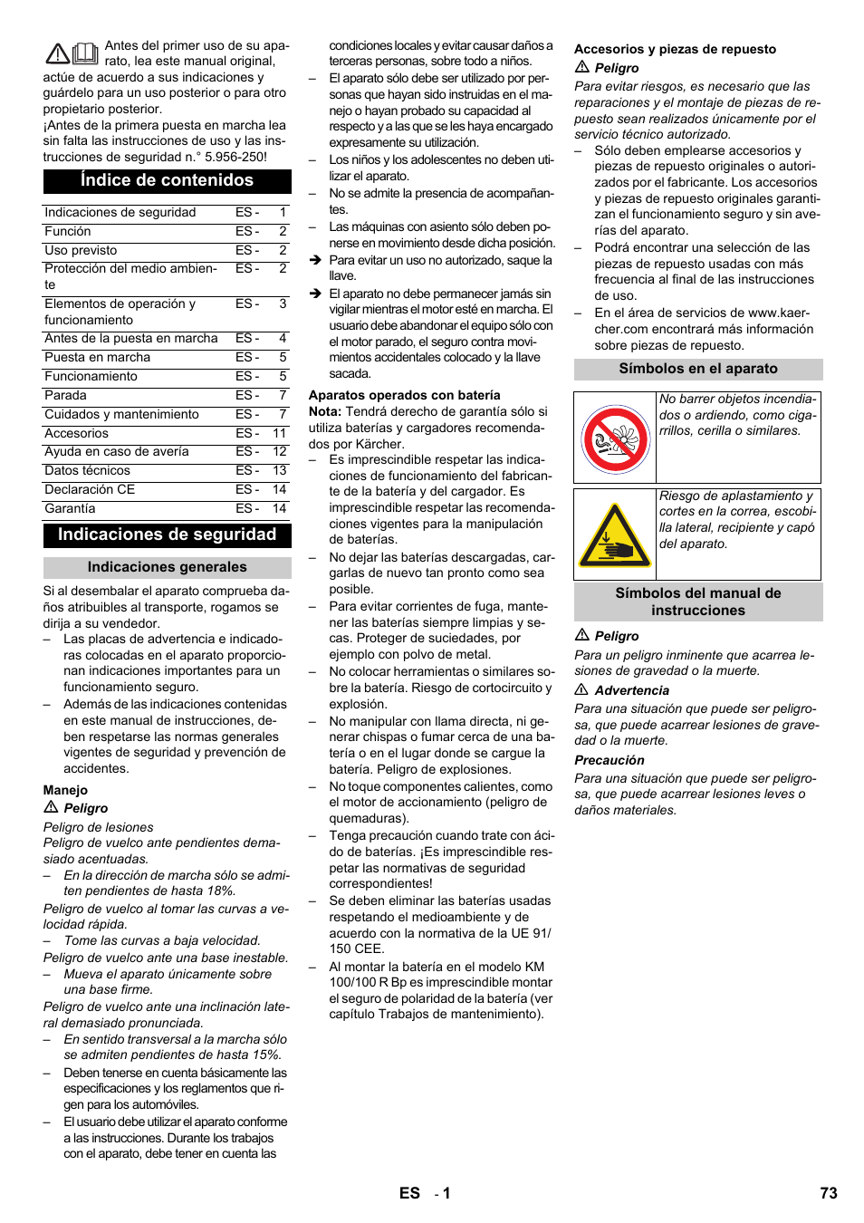 Karcher KM 100-100 R Bp Pack User Manual | Page 73 / 230