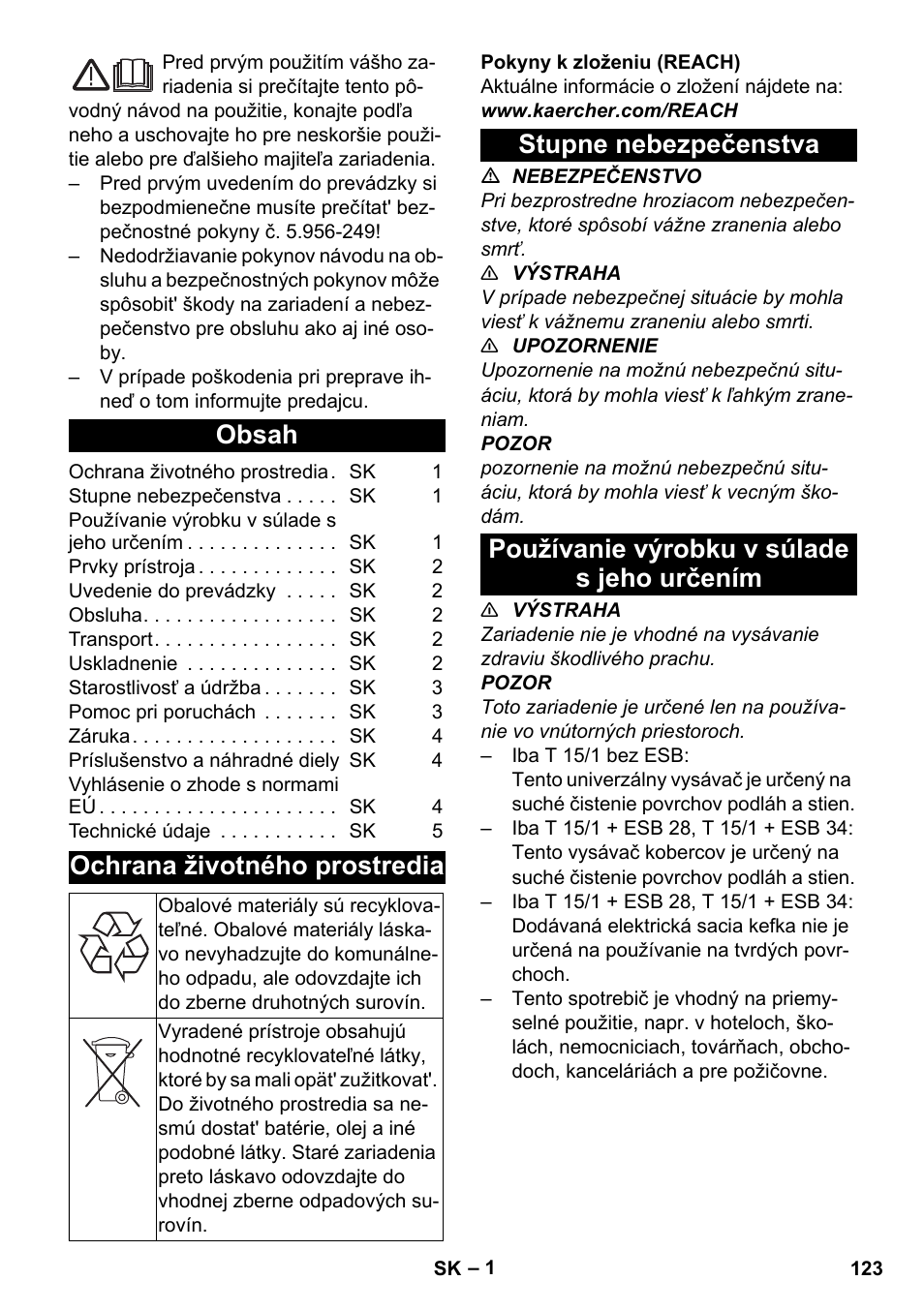 Karcher T 15-1 eco!efficiency User Manual | Page 123 / 176