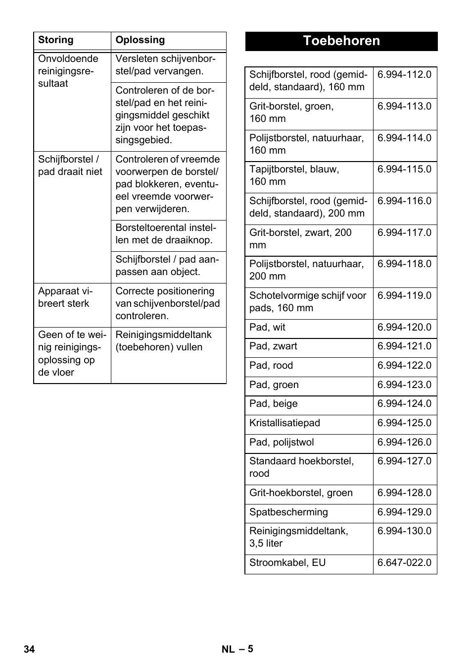 Toebehoren | Karcher BD 17-5 C User Manual | Page 34 / 160