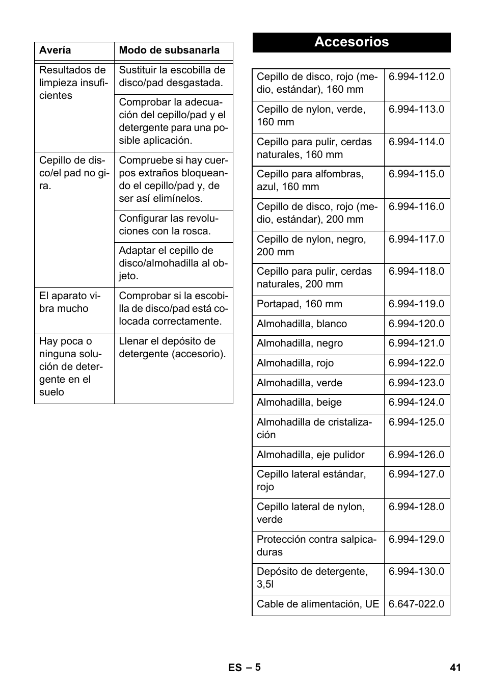 Accesorios | Karcher BD 17-5 C User Manual | Page 41 / 160