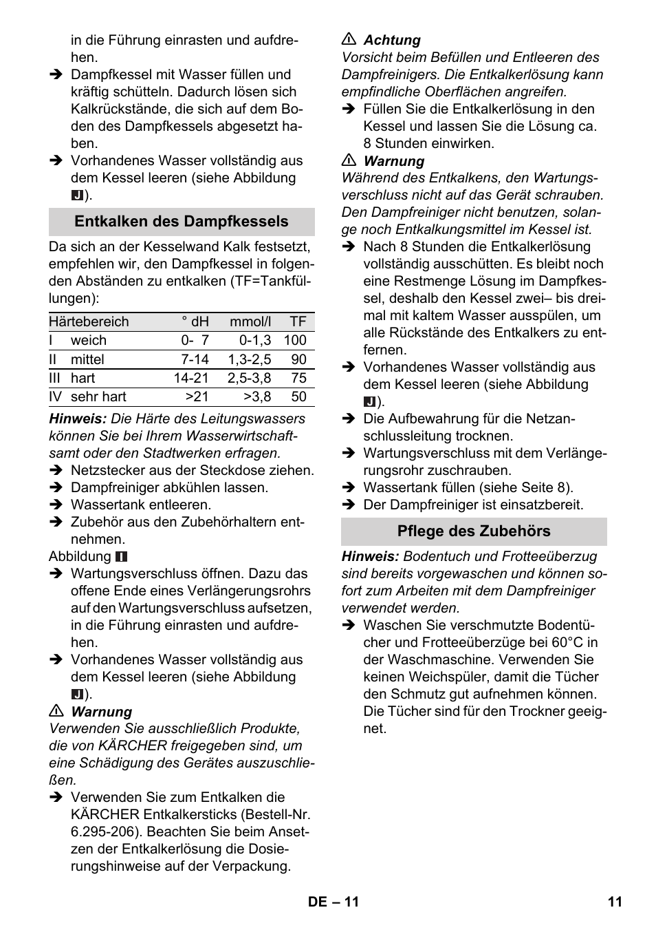 Karcher SC 2-500 C User Manual | Page 11 / 266