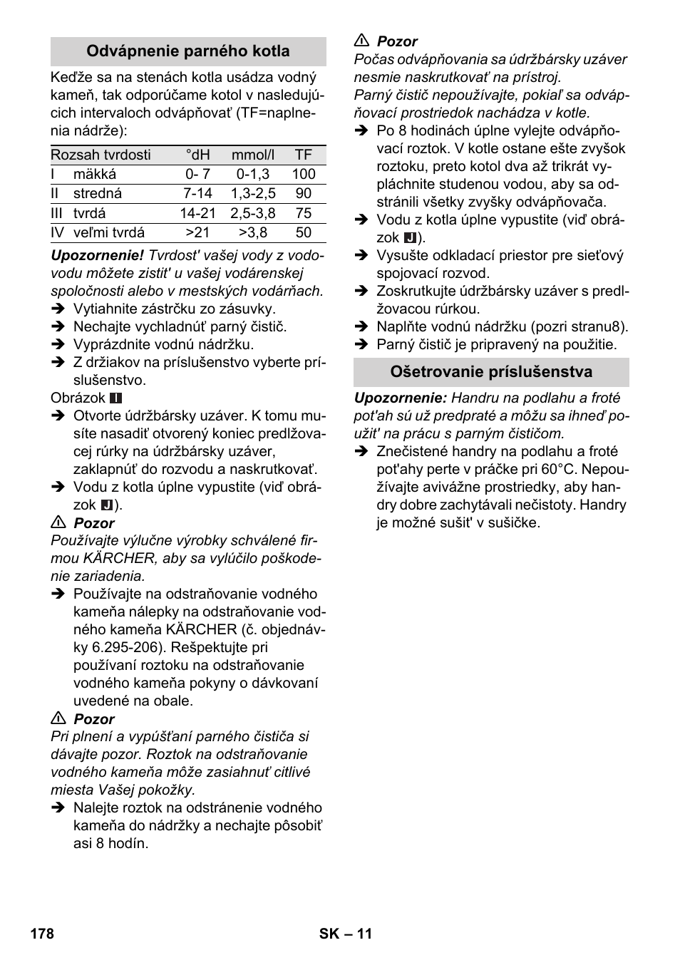 Karcher SC 2-500 C User Manual | Page 178 / 266