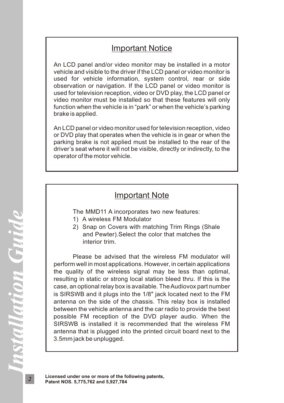 Movies2Go MMD11A User Manual | Page 2 / 12