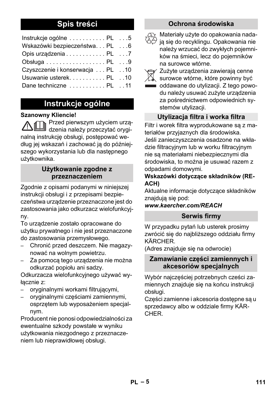 Karcher MV 4 User Manual | Page 111 / 190