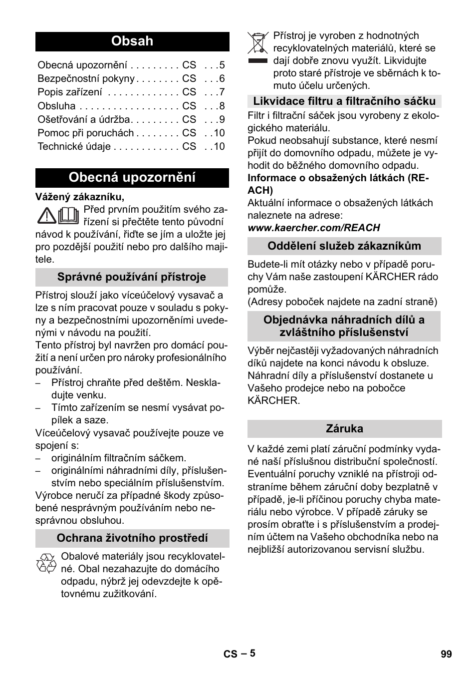 Karcher MV 4 User Manual | Page 99 / 190