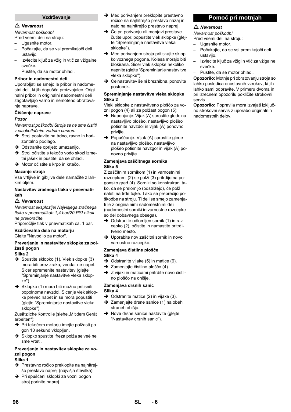 Pomoč pri motnjah | Karcher STH 5-56 User Manual | Page 96 / 128