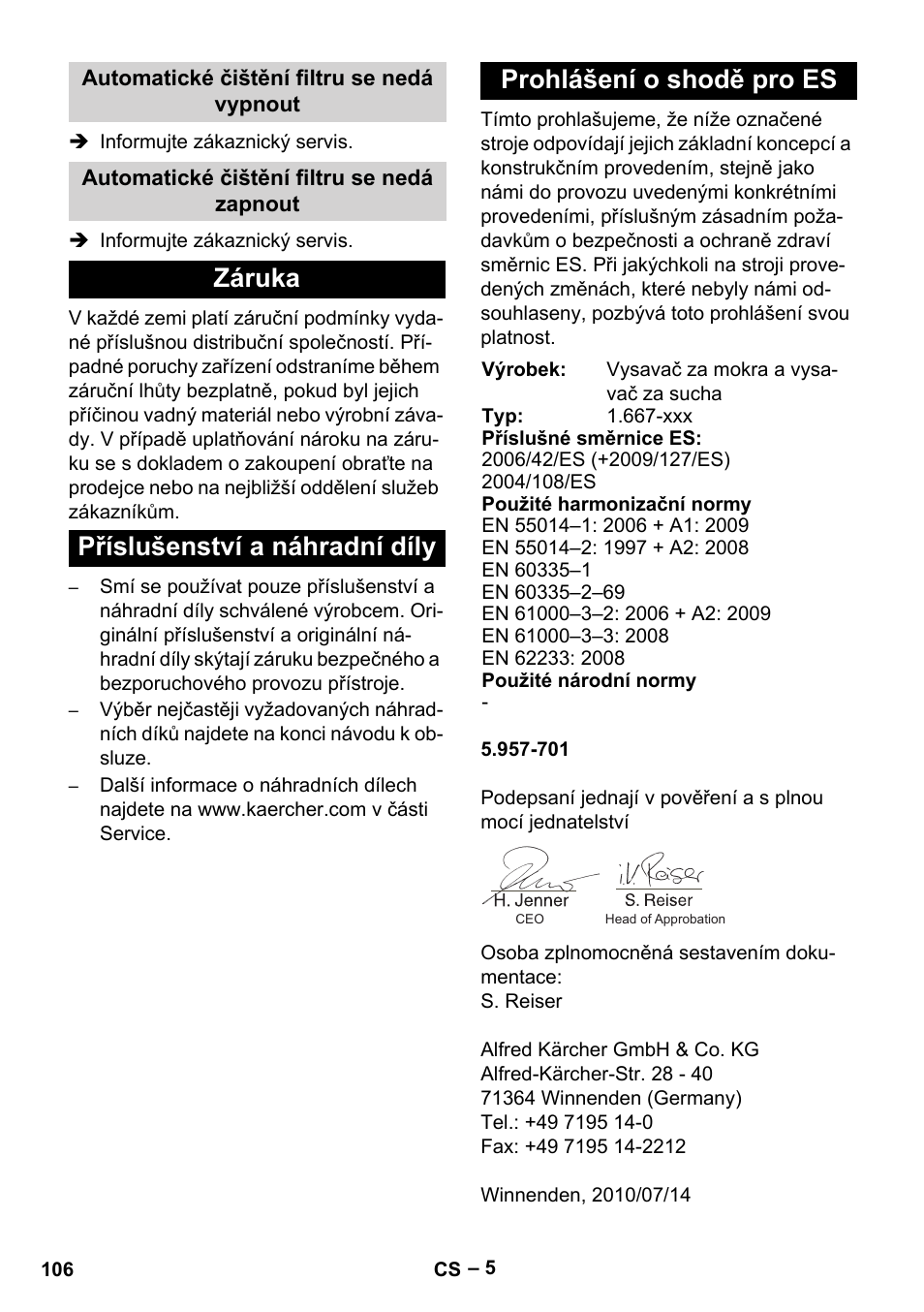 Karcher NT 65-2 Tact Tc User Manual | Page 106 / 184