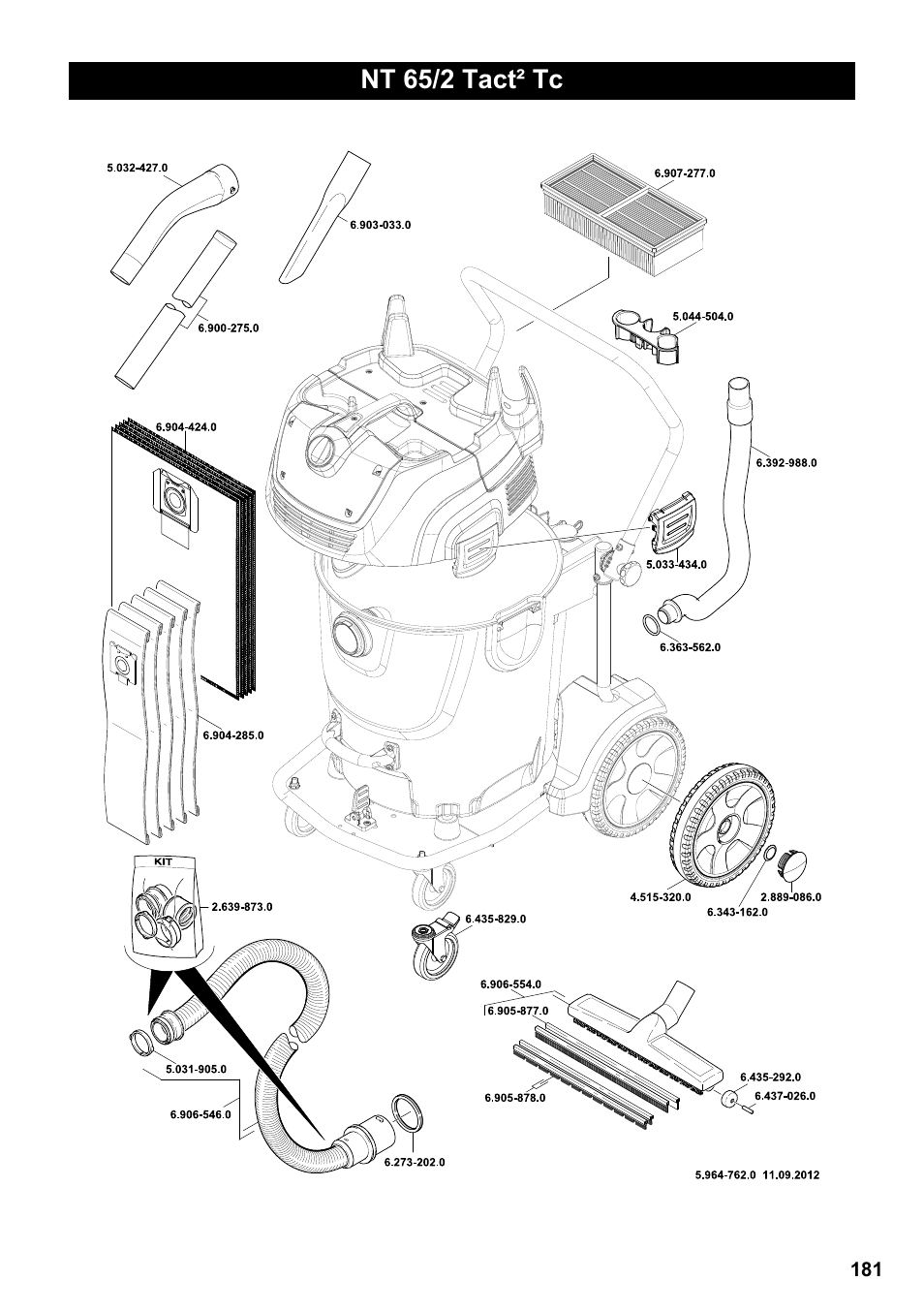 Nt 65/2 tact² tc | Karcher NT 65-2 Tact Tc User Manual | Page 181 / 184