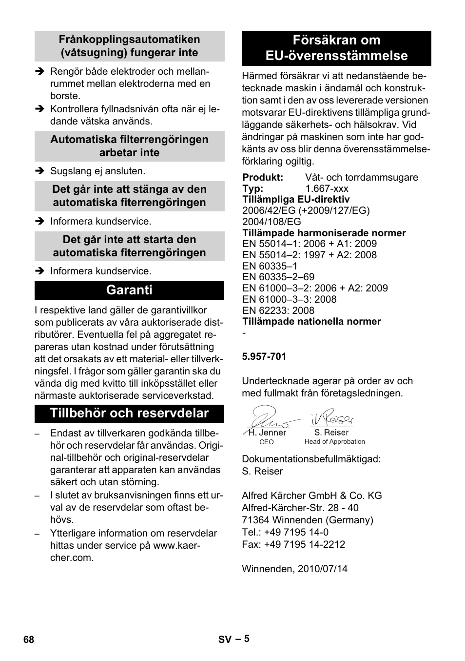 Karcher NT 65-2 Tact Tc User Manual | Page 68 / 184