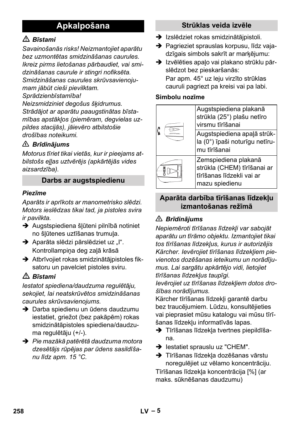 Apkalpošana | Karcher HD 13-18 S Plus User Manual | Page 258 / 300