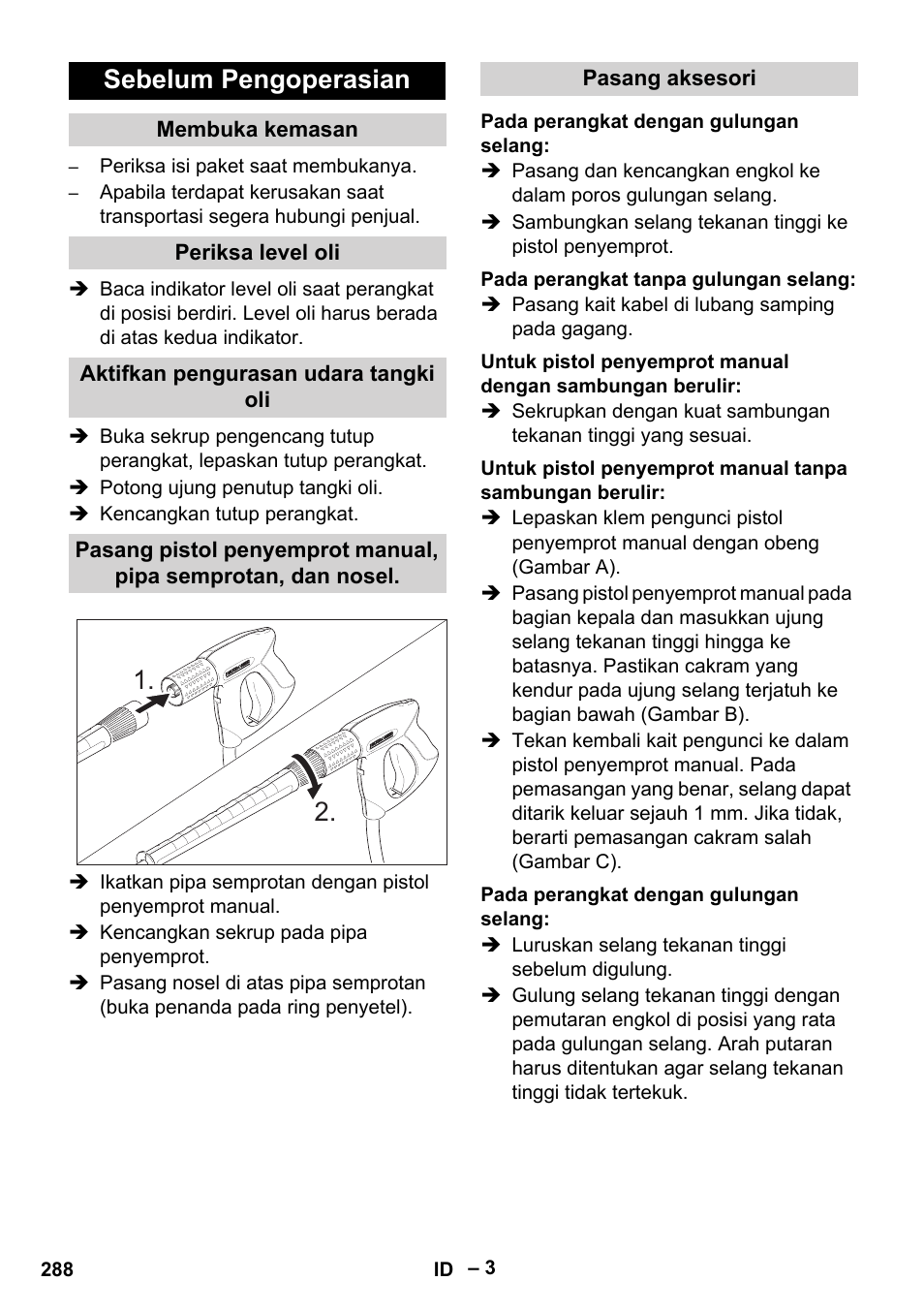 Sebelum pengoperasian | Karcher HD 13-18 S Plus User Manual | Page 288 / 300