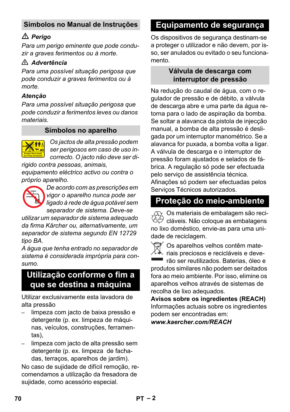 Proteção do meio-ambiente | Karcher HD 13-18 S Plus User Manual | Page 70 / 300