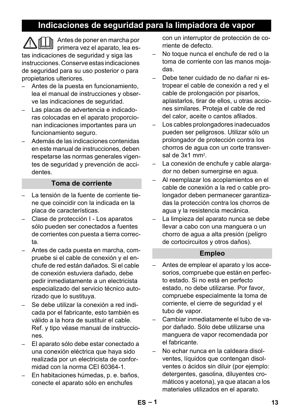 Español | Karcher DE 4002 EU User Manual | Page 13 / 60