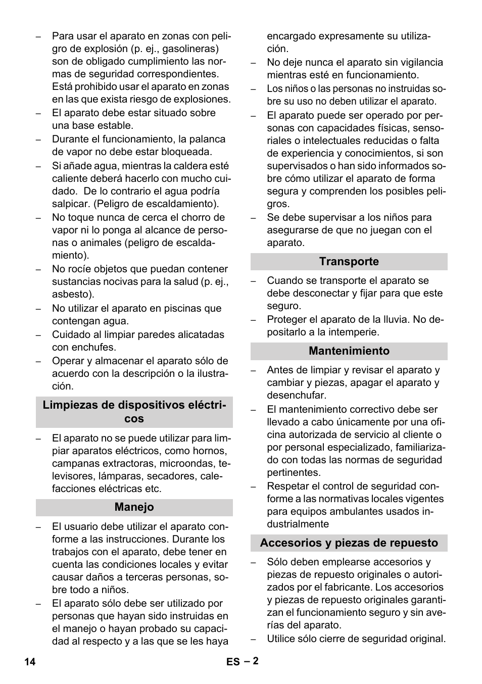 Karcher DE 4002 EU User Manual | Page 14 / 60