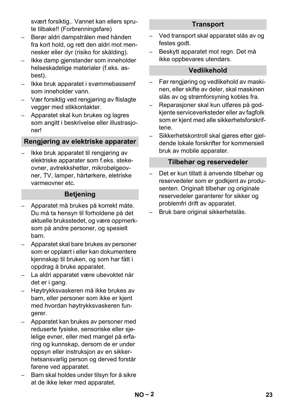 Karcher DE 4002 EU User Manual | Page 23 / 60