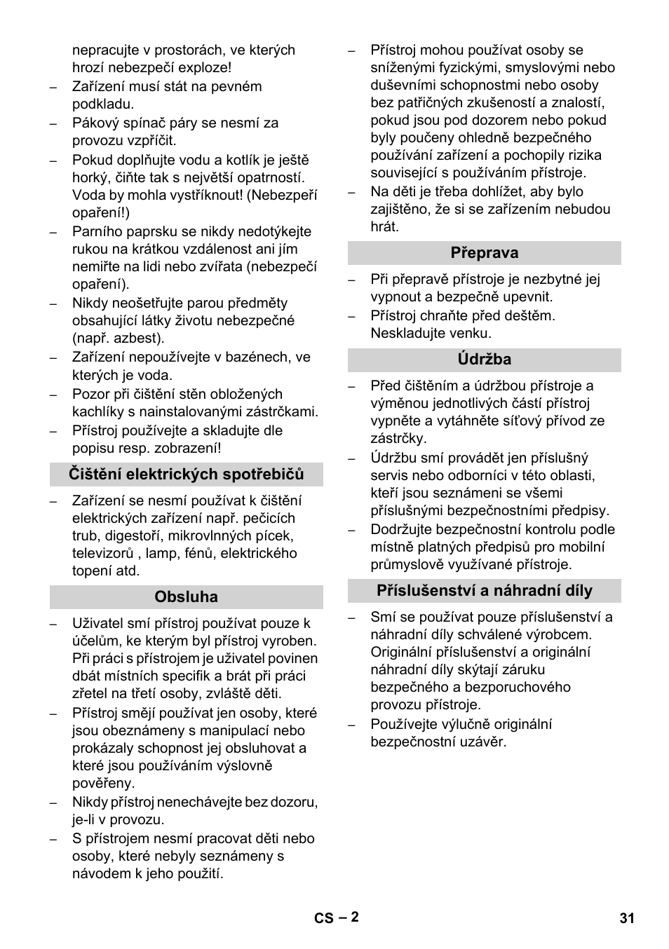 Karcher DE 4002 EU User Manual | Page 31 / 60