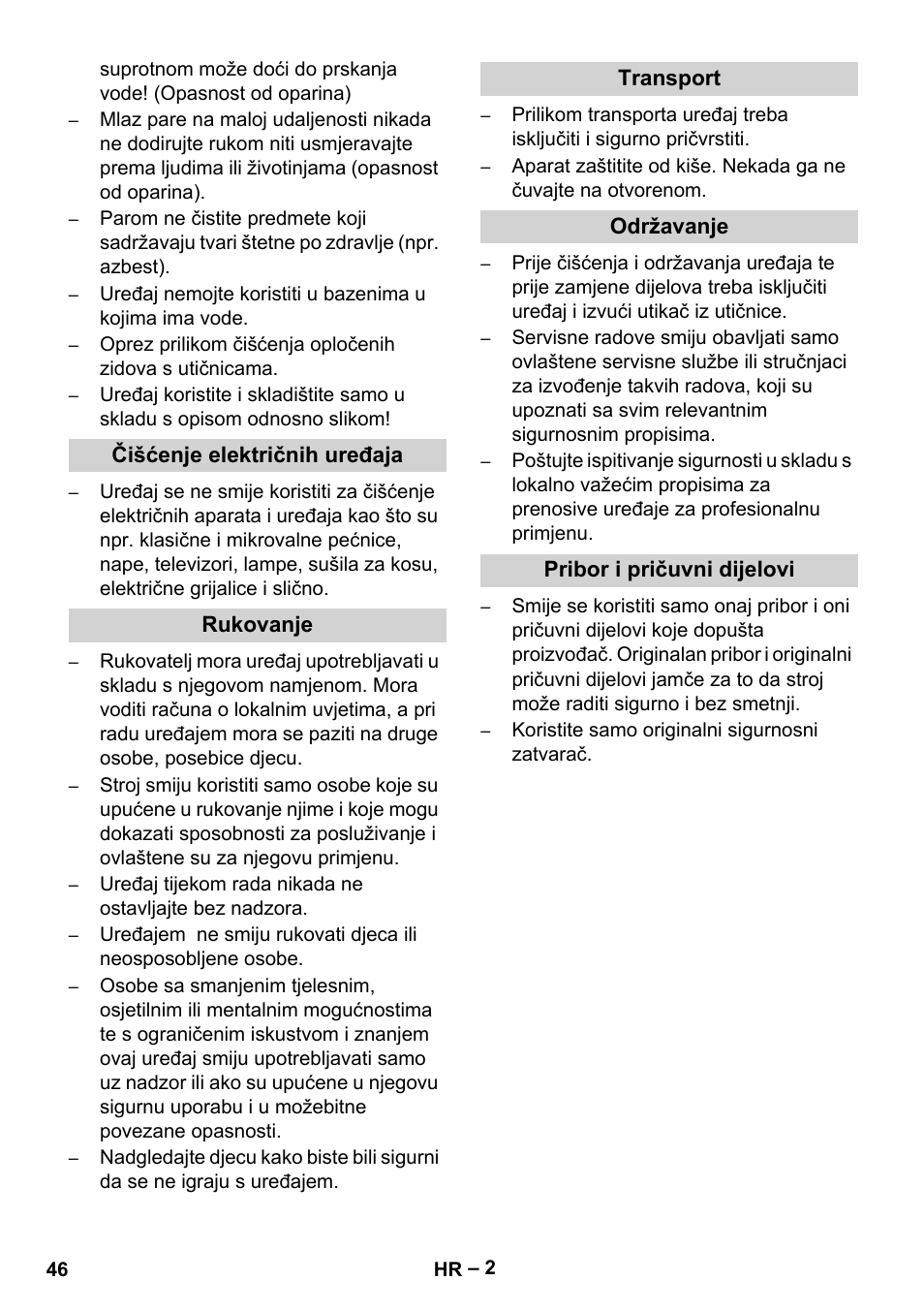 Karcher DE 4002 EU User Manual | Page 46 / 60