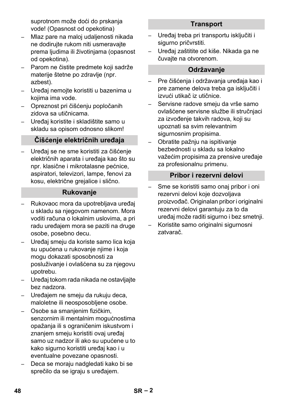 Karcher DE 4002 EU User Manual | Page 48 / 60