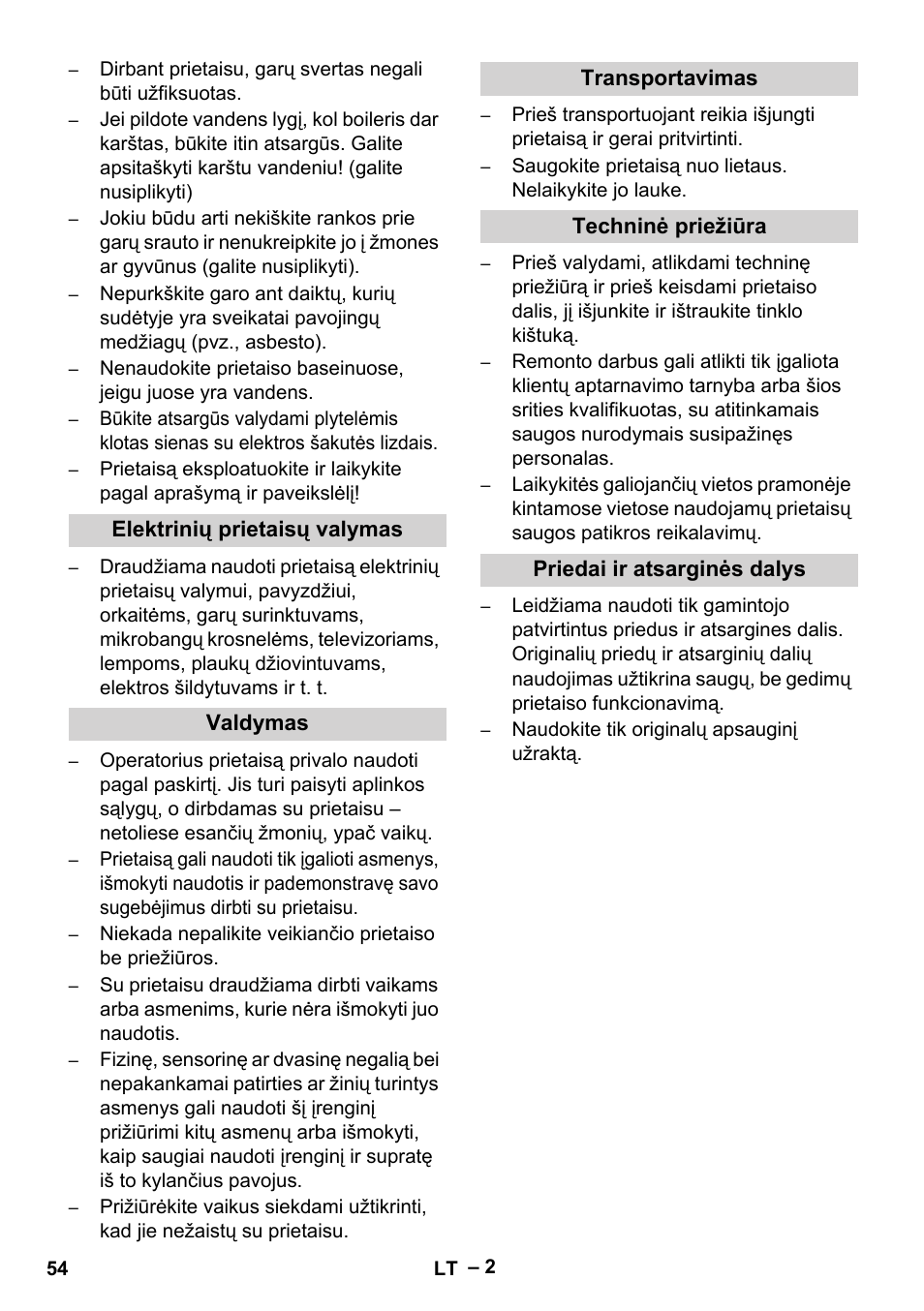 Karcher DE 4002 EU User Manual | Page 54 / 60