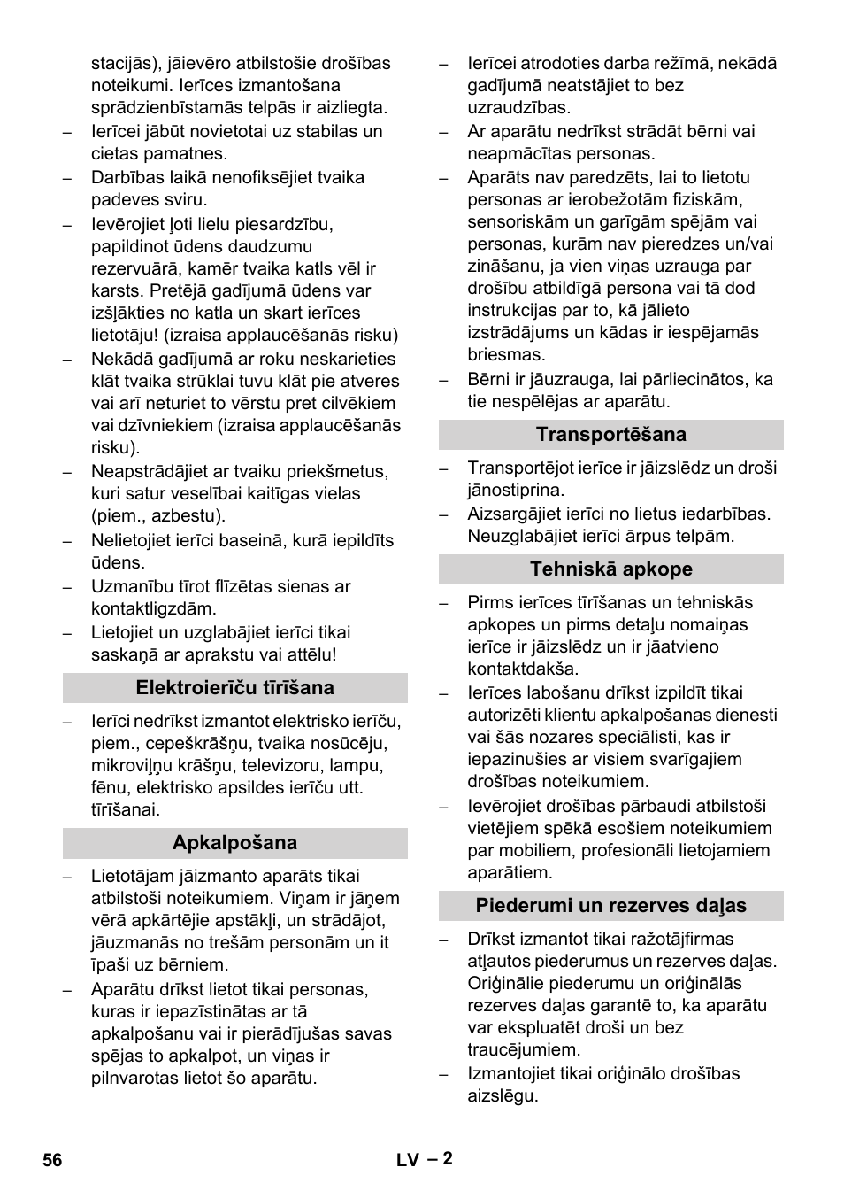 Karcher DE 4002 EU User Manual | Page 56 / 60