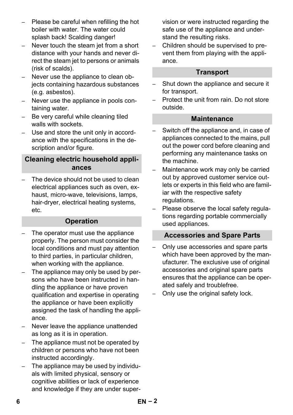 Karcher DE 4002 EU User Manual | Page 6 / 60